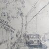 "En Mariano Ramos". Carbón sobre papel. - Image 2